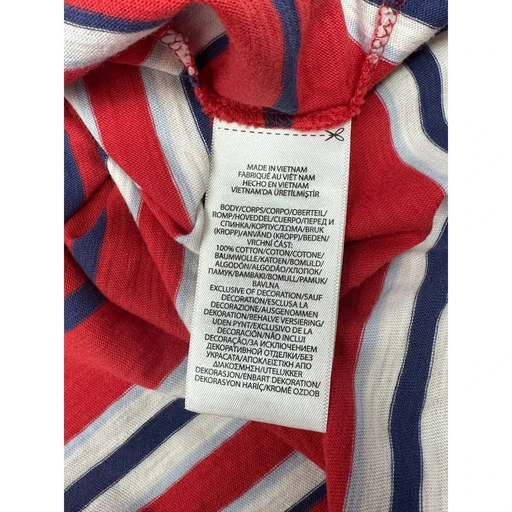 NEW Polo Ralph Lauren Short Sleeve Tee T-Shirt Med Classic Fit Red Stripe $75 Y5